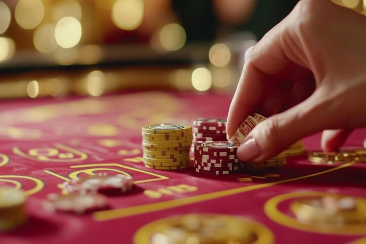 Live dealer at moyang Dream Catcher studio managing Dragon Tiger and Sic Bo tables