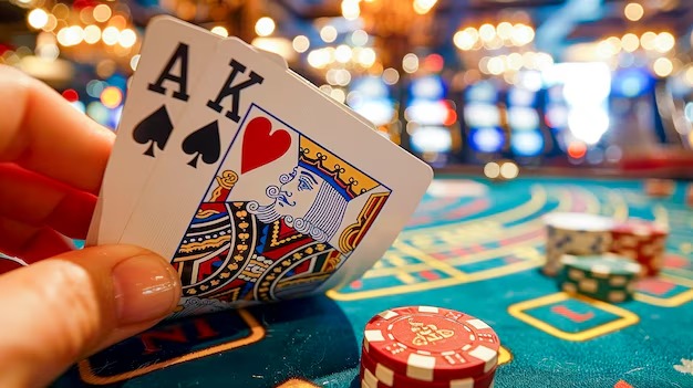 Live dealer at moyang Habanero blackjack table in professional studio
